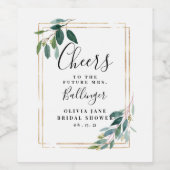 Étiquette Pour Bouteilles De Vin Étiquette de vin Eucalyptus Greenery (Étiquettes simples)