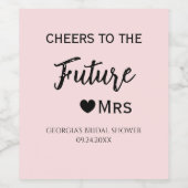 Étiquette Pour Bouteilles De Vin Étiquette de vin Future Mrs Rose Pâle (Étiquettes simples)