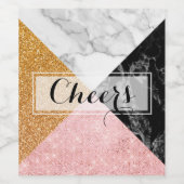 Étiquette Pour Bouteilles De Vin Étiquette de vin Glam moderne (Étiquettes simples)