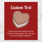 Étiquette Pour Bouteilles De Vin Étiquette de vin Heart Biscuit (Étiquettes simples)