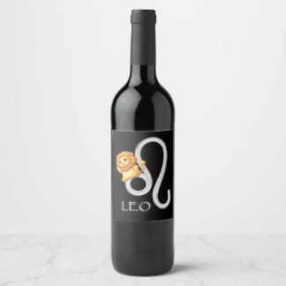 Étiquette Pour Bouteilles De Vin Étiquette de vin Lion