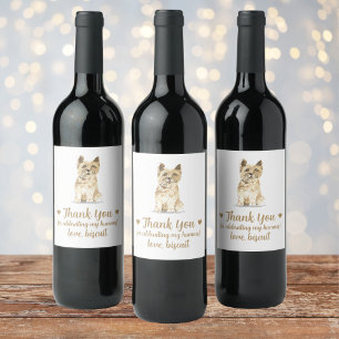 Étiquette Pour Bouteilles De Vin Étiquette de vin Mariage chien personnalisé