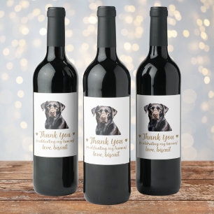 Étiquette Pour Bouteilles De Vin Étiquette de vin Mariage chien personnalisé