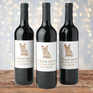 Étiquette Pour Bouteilles De Vin Étiquette de vin Mariage chien personnalisé
