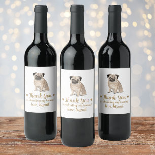 Étiquette Pour Bouteilles De Vin Étiquette de vin Mariage chien personnalisé