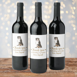 Étiquette Pour Bouteilles De Vin Étiquette de vin Mariage chien personnalisé
