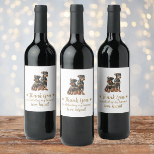 Étiquette Pour Bouteilles De Vin Étiquette de vin Mariage chien personnalisé