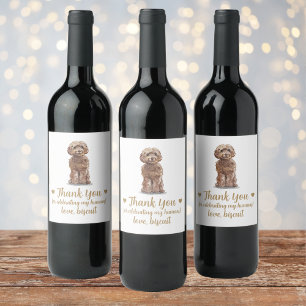 Étiquette Pour Bouteilles De Vin Étiquette de vin Mariage chien personnalisé