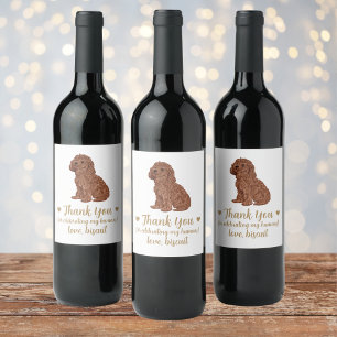Étiquette Pour Bouteilles De Vin Étiquette de vin Mariage chien personnalisé