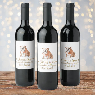 Étiquette Pour Bouteilles De Vin Étiquette de vin Mariage chien personnalisé