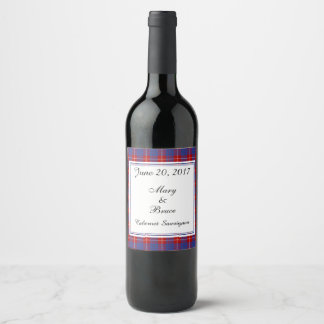 Étiquette Pour Bouteilles De Vin Étiquette de vin Mariage de Hamilton