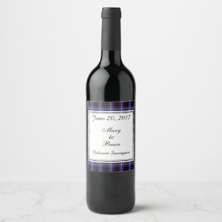 Étiquette Pour Bouteilles De Vin Étiquette de vin Mariage écossais Hill