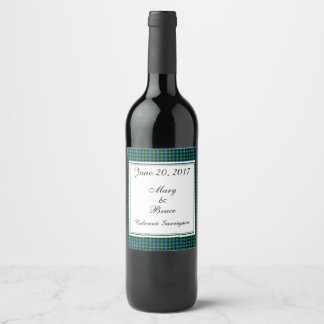 Étiquette Pour Bouteilles De Vin Étiquette de vin Mariage écossais Lamont