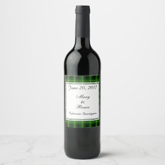Étiquette Pour Bouteilles De Vin Étiquette de vin Mariage écossais MacArthur