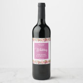 Étiquette Pour Bouteilles De Vin Étiquette de vin Mariage rose (Devant)