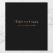 Étiquette Pour Bouteilles De Vin Étiquette de vin Mariage simple noir (Étiquettes simples)