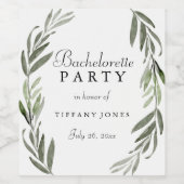 Étiquette Pour Bouteilles De Vin Étiquette de vin moderne Green Leaf (Étiquettes simples)