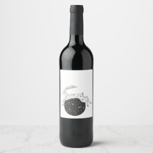 Étiquette Pour Bouteilles De Vin Étiquette de vin ou de boisson de lièvre
