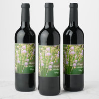 Étiquette de vin personnalisée muguet