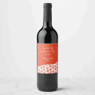 Étiquette Pour Bouteilles De Vin Étiquette de vin personnalisée pour la Saint-Valen