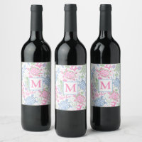 Étiquette de vin personnalisée Tortues de mer Océa
