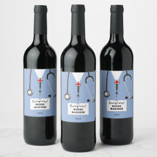 Étiquette Pour Bouteilles De Vin Étiquette de vin pour la remise des diplômes d'inf