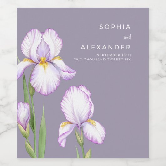 Étiquette Pour Bouteilles De Vin Étiquette de vin pour un mariage moderne. (Étiquettes simples)