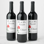 Étiquette Pour Bouteilles De Vin Étiquette de vin Red Rose (Bouteilles)