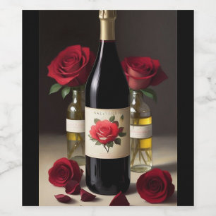 Étiquette Pour Bouteilles De Vin Étiquette de vin rose