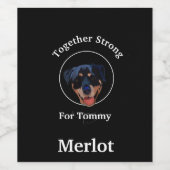 Étiquette Pour Bouteilles De Vin Étiquette de vin Rottweiler Fort Confiant (Étiquettes simples)