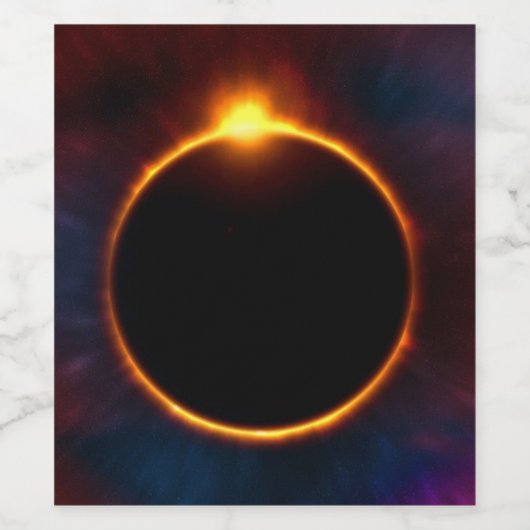 Étiquette Pour Bouteilles De Vin Étiquette de vin solaire Eclipse (Étiquettes simples)