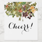 Étiquette Pour Bouteilles De Vin Étiquette de vin végétal (Étiquettes simples)