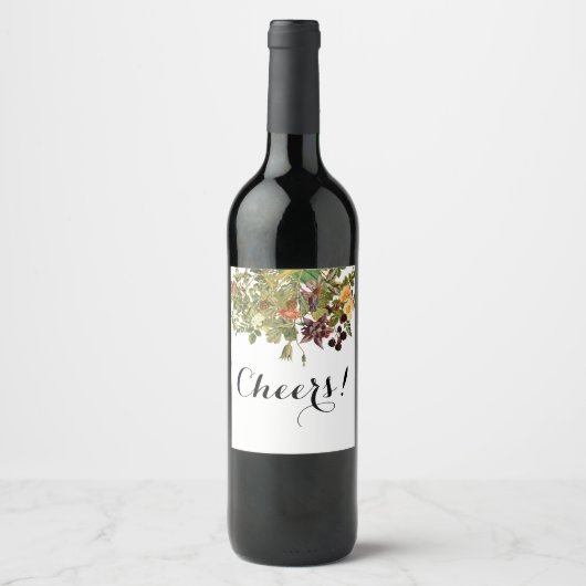 Étiquette Pour Bouteilles De Vin Étiquette de vin végétal (Devant)