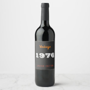 Étiquette Pour Bouteilles De Vin Étiquette de vin vintage 1976 – Fête d'anniversair