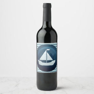 Étiquette Pour Bouteilles De Vin Étiquette de vin voilier