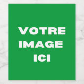 Étiquette Pour Bouteilles De Vin Etiquette de vin - Votre image ici - (Étiquettes simples)