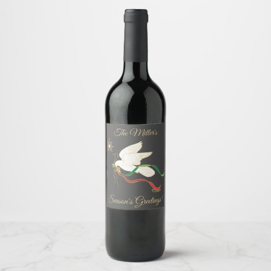 Étiquette Pour Bouteilles De Vin Étiquette de vin White Dove (Devant)