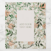 Étiquette Pour Bouteilles De Vin Étiquette DE VIN : WILLIAM MORRIS : JASMINE (Étiquettes simples)