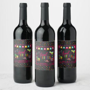 Étiquette Pour Bouteilles De Vin Étiquette du vin de la fête de la Fiesta