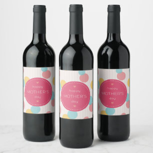 Étiquette Pour Bouteilles De Vin Étiquette du vin de la fête des mères