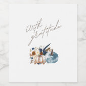 Étiquette Pour Bouteilles De Vin Étiquette du vin de Thanksgiving (Étiquettes simples)