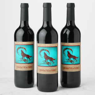 Étiquette Pour Bouteilles De Vin Étiquette du vin de Wolf-Sud-Ouest