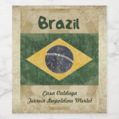 Étiquette Pour Bouteilles De Vin Étiquette du vin du Brésil (Étiquettes simples)