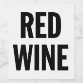 Étiquette Pour Bouteilles De Vin Étiquette générique de vin rouge (Étiquettes simples)