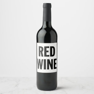 Étiquette Pour Bouteilles De Vin Étiquette générique de vin rouge