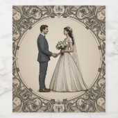 Étiquette Pour Bouteilles De Vin Étiquette mariage bouteille de vin (Étiquettes simples)