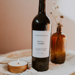 Étiquette Pour Bouteilles De Vin Étiquette minimaliste bouteille de vin Modèle