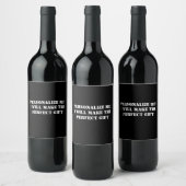 Étiquette Pour Bouteilles De Vin *Étiquette personnalisée* (Bouteilles)