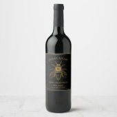 Étiquette Pour Bouteilles De Vin Étiquette personnalisée de vin de miel brassé à la (Devant)