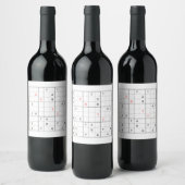 Étiquette Pour Bouteilles De Vin Étiquette Sudoku Vin 30-12 (Bouteilles)